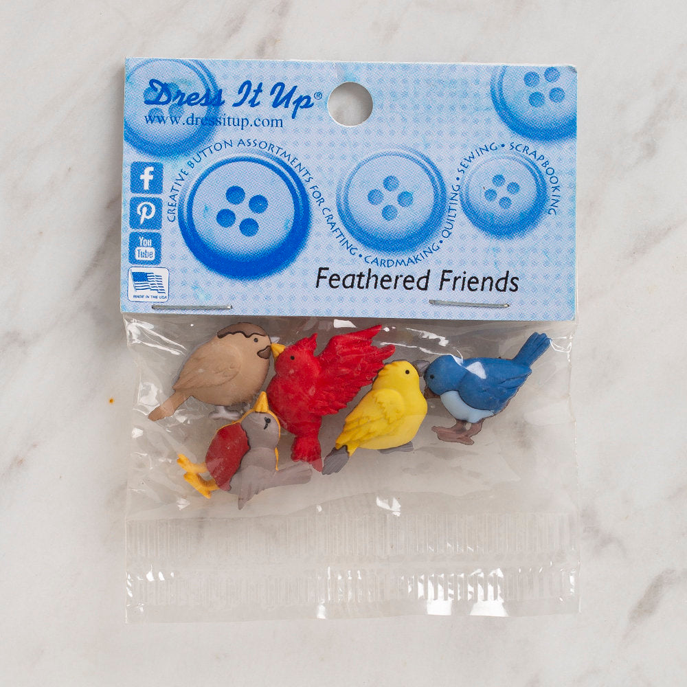 DRESS IT UP KUŞLAR DEKORATİF DÜĞME - 6956